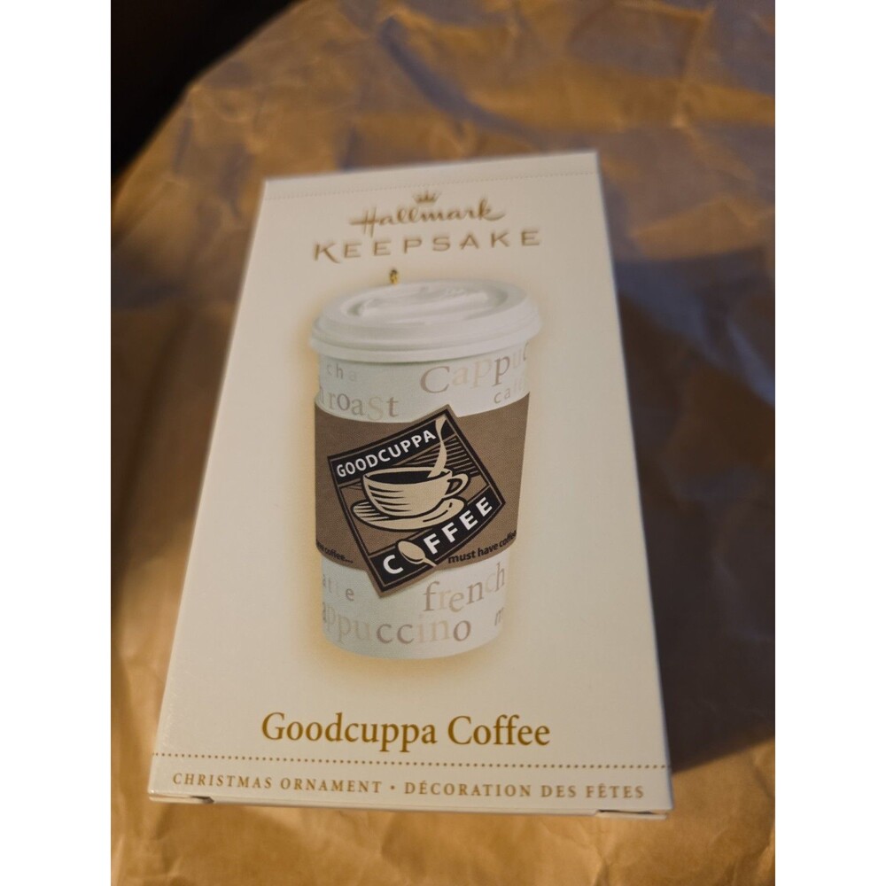 Vtg Hallmark Keepsake Goodcuppa Coffee Christmas Ornament Tree Decoration 2006